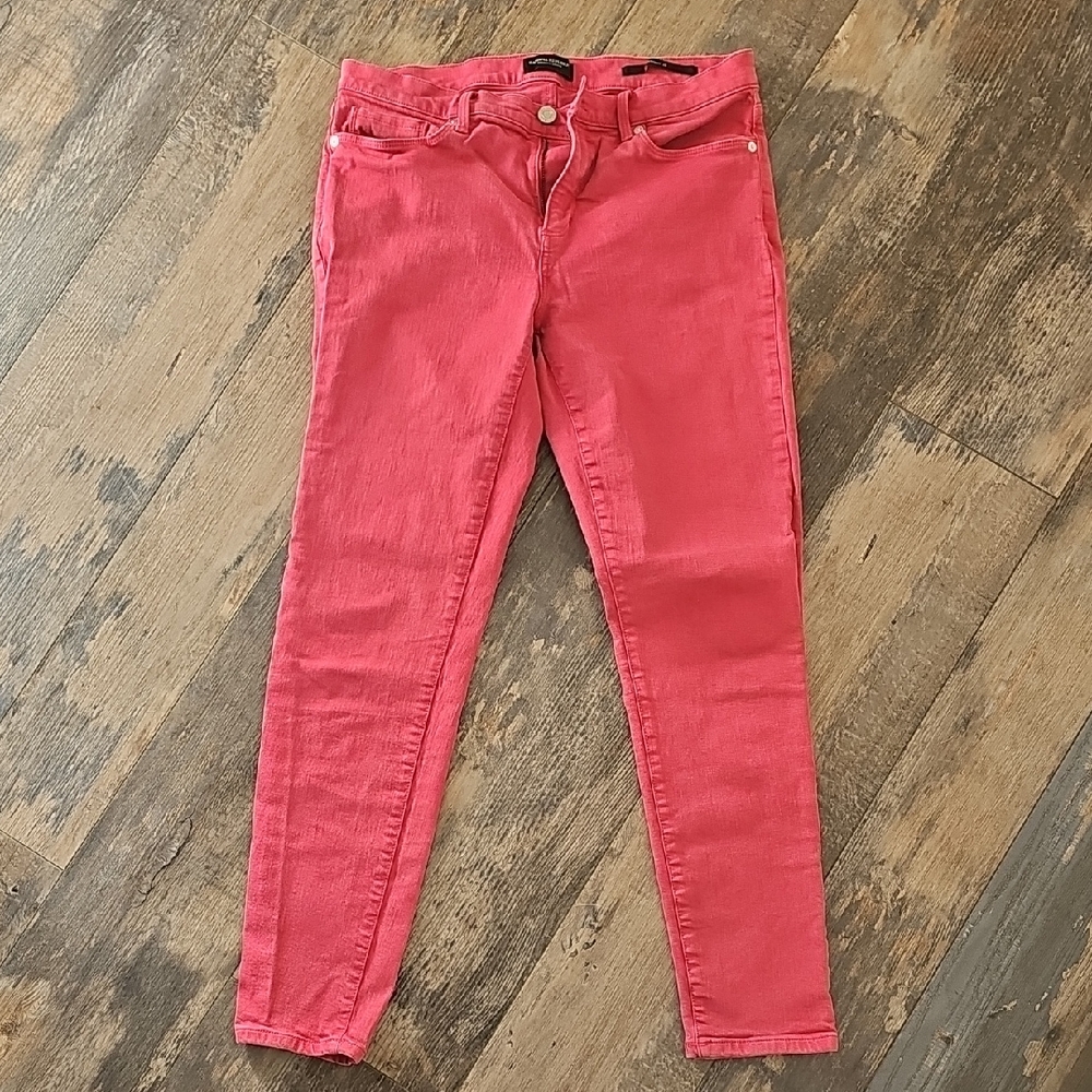 Banana Republic Women's Pink Skinny Cropped Jeans
